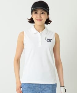 BEAMS GOLF ORANGE LABEL / ロゴ ノースリーブ ポロシャツ