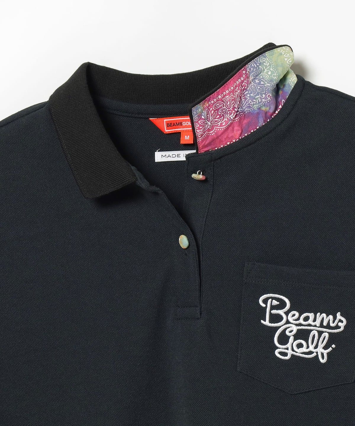 BEAMS GOLF ブロックチェック ポロ 長袖 Sサイズ - ウエア(男性用)