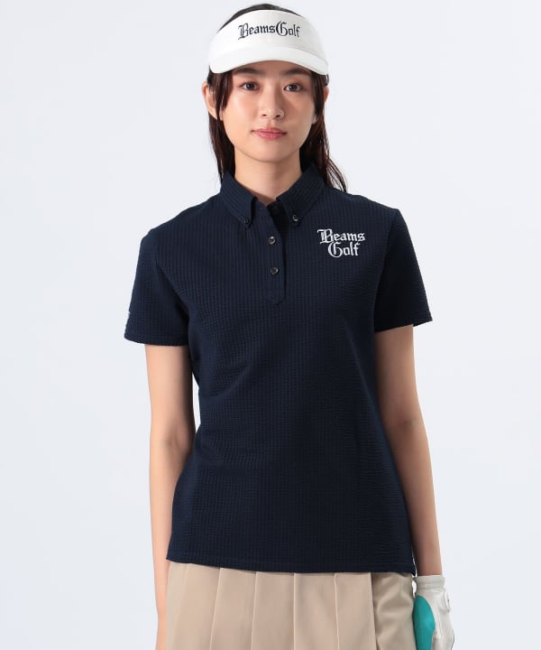 BEAMS GOLF（ビームス ゴルフ）ORANGE LABEL / クールマックス（Ｒ）サッカー ストライプ ポロシャツ（シャツ・ブラウス ポロシャツ ）通販｜BEAMS