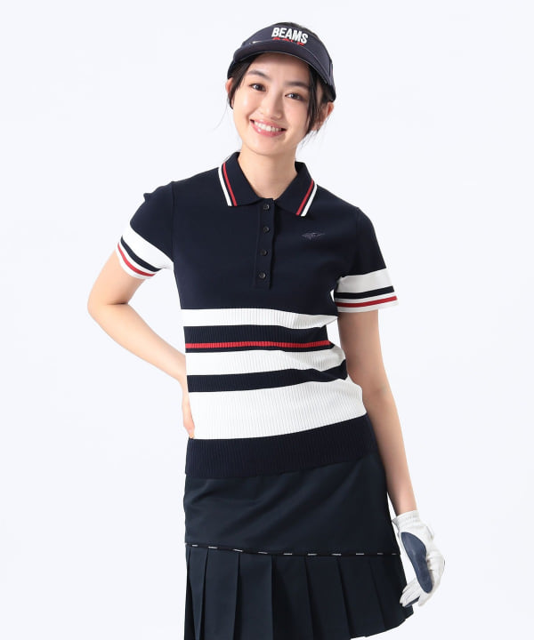 BEAMS GOLF（ビームス ゴルフ）ORANGE LABEL / ボーダー ポロ襟