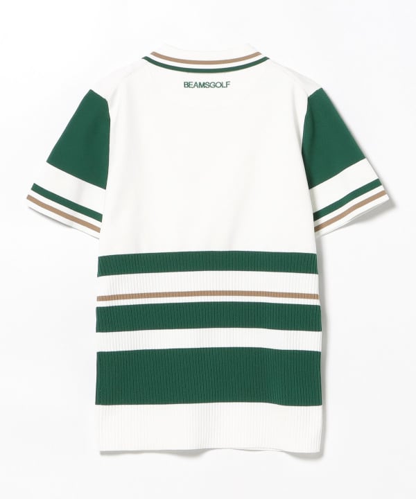 高評価の贈り物 LABEL ゴルフ）ORANGE GOLF（ビームス BEAMS / ポロ襟 ボーダー レディースウェア