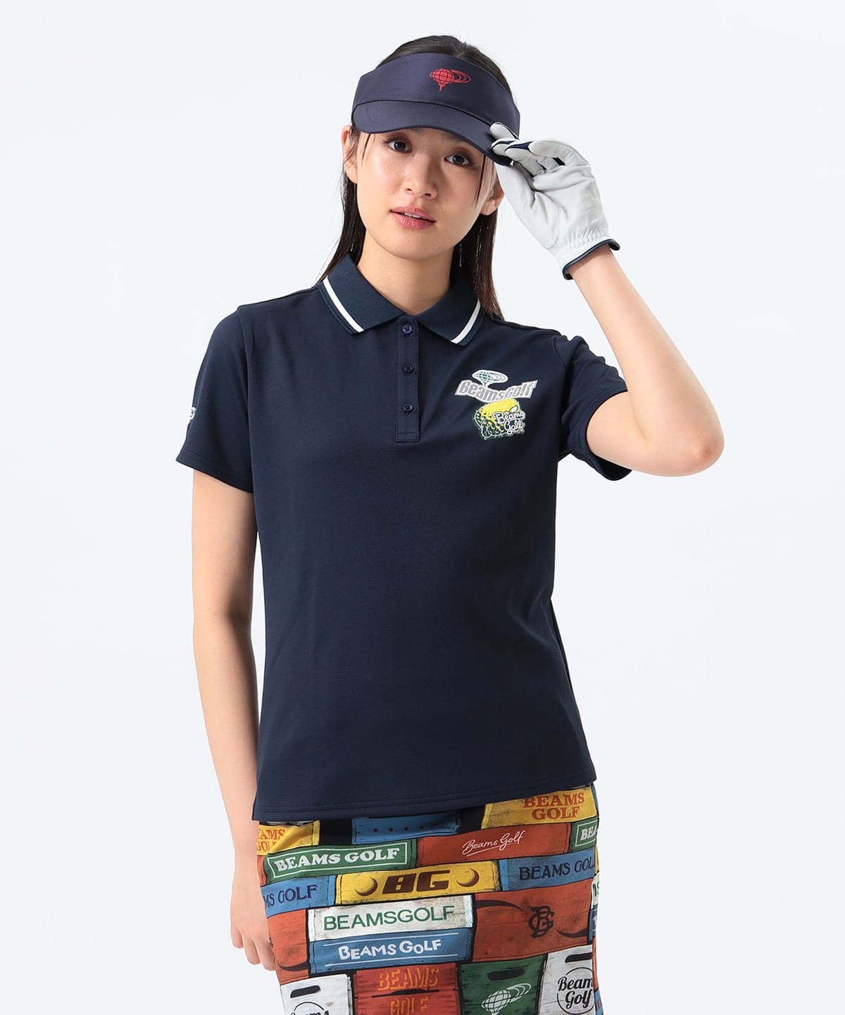 楽天市場】【美品】ビームスゴルフ 半袖ポロシャツ レッド×白
