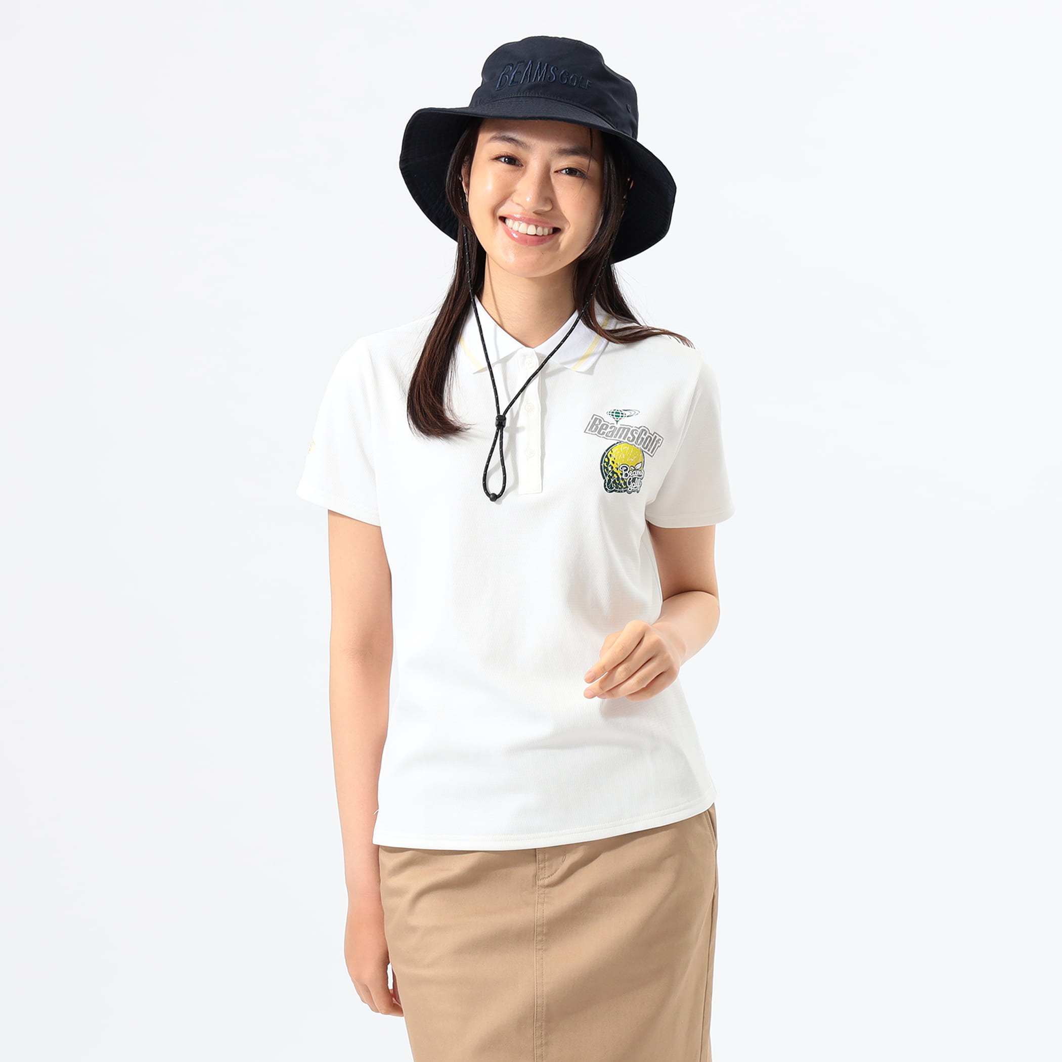 〈WOMEN〉ORANGE LABEL / レモンロゴ ポロシャツ【DRY・UV・STRETCH】】 シャツ・ブラウス WOMEN WHITE M 〈WOMEN〉ORANGE LABEL / レモンロゴ ポロシャツ【DRY・UV・STRETCH】】 シャツ・ブラウス WOMEN WHITE M