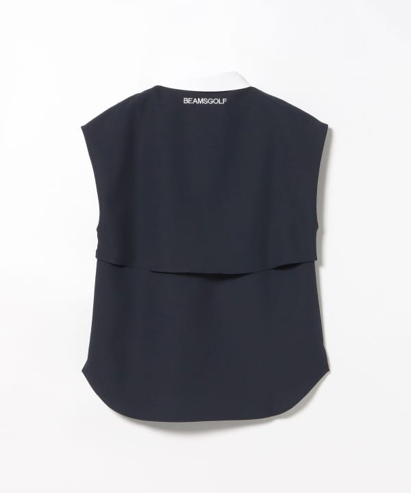 Beams Golf ノースリーブポロシャツ ネイビー 40%OFF価格／BEAMS GOLF ビームスゴルフ ノースリーブポロシャツ