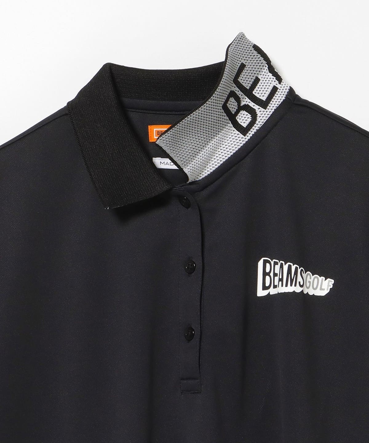 新品✨BEAMS GOLF ポロシャツ 裏襟ジャカードロゴ 2WAY 黒　XL BEAMS GOLF（ビームス ゴルフ）〈WOMEN〉ORANGE LABEL / 裏襟ジャ