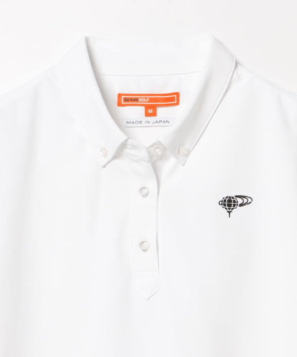BEAMS GOLF ストレッチポロシャツ ホワイト 長袖