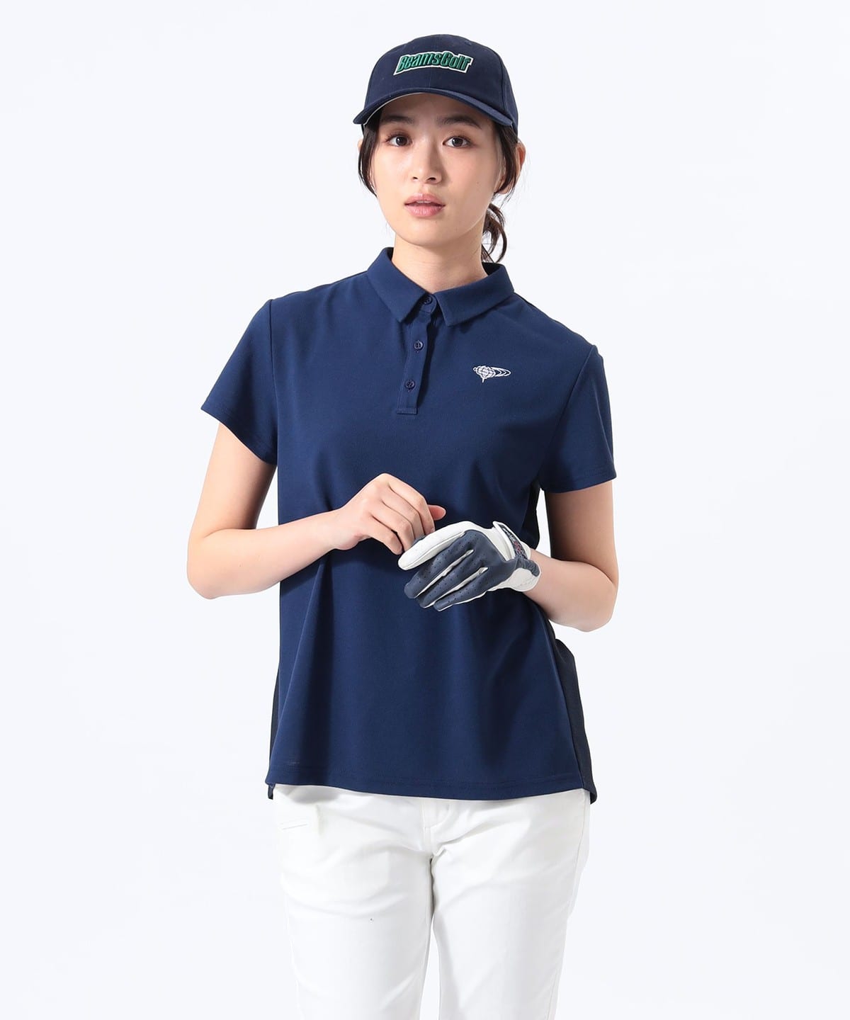 美品 BEAMSゴルフ オールインワン ワンピース ポロシャツ パンツ 半袖 黒 BEAMS GOLF（ビームスゴルフ）の「LACOSTE / 半袖ポロワンピース