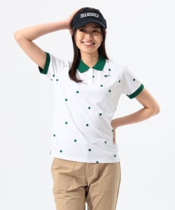 〈WOMEN〉ORANGE LABEL / ORANGE LABEL / ドットプリント クレリック ポロシャツ