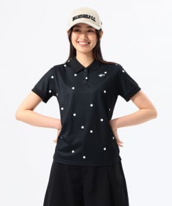 〈WOMEN〉ORANGE LABEL / ORANGE LABEL / ドットプリント クレリック ポロシャツ
