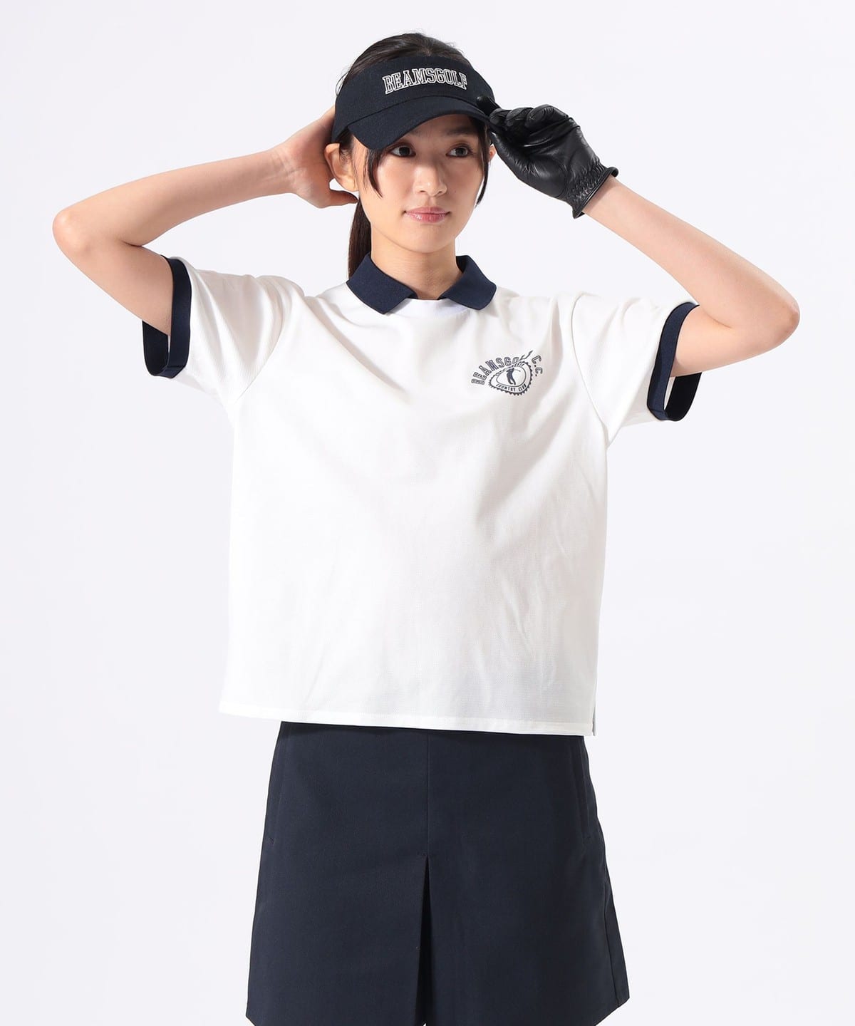 BEAMS GOLF ビームスゴルフ 半袖 シャツ ホワイト L ゴルフ