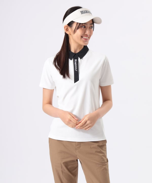 Beams golf ポロシャツ Mサイズ BEAMS GOLF BEAMS GOLF ORANGE / Front Logo Polo Shirt [DRY/UV