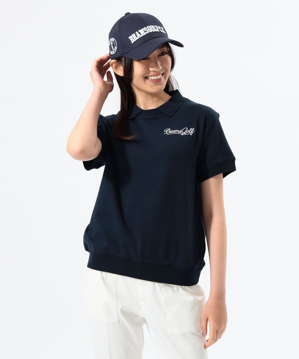 beams golf 半袖襟付きシャツセット BEAMS GOLF ビームスゴルフ 半袖シャツ シアサッカー ストライプ