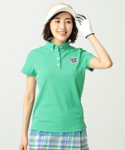 ▲BEAMS GOLF ORANGE LABEL / SKY フォト ボタンダウン ポロシャツ