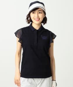 BEAMS GOLF ORANGE LABEL / シフォン スリーブ ポロシャツ