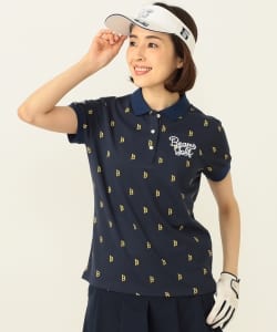 BEAMS GOLF ORANGE LABEL / B×TEE総柄 ロゴ ポロシャツ
