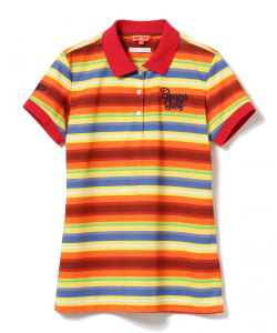 ▲BEAMS GOLF ORANGE LABEL / マルチ ボーダー ポロシャツ