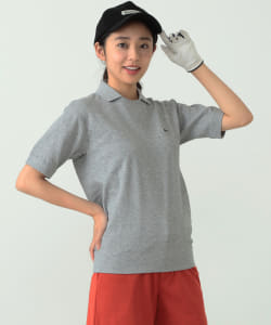 ＜WOMEN＞LACOSTE×BEAMS GOLF / 別注 エリ付き ガゼット ポロシャツ