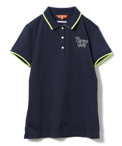 〈WOMEN〉BEAMS GOLF ORANGE LABEL / 襟裏 ジャカード ポロシャツ