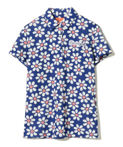 ▲＜WOMEN＞BEAMS GOLF ORANGE LABEL / ホリデーフラワー柄 ポロシャツ