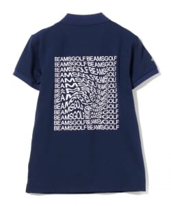 ＜WOMEN＞BEAMS GOLF ORANGE LABEL / サイケデリックロゴ ポロシャツ