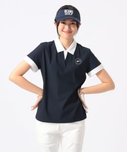 【+10%ポイントUP】ORANGE LABEL / ストレッチ レイヤード クレリック シーズンロゴ ポロシャツ（接触冷感・吸水速乾・UVカット）