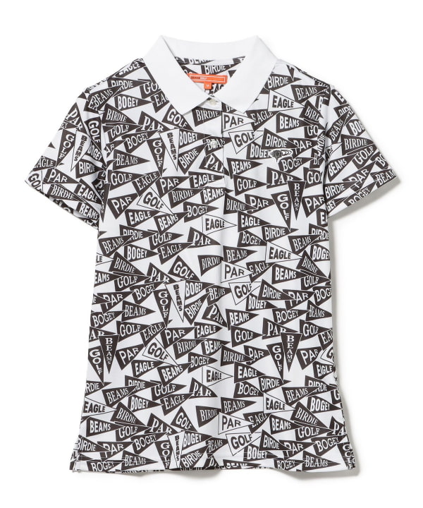 〈WOMEN〉ORANGE LABEL / フラッグ総柄 ポロシャツ
