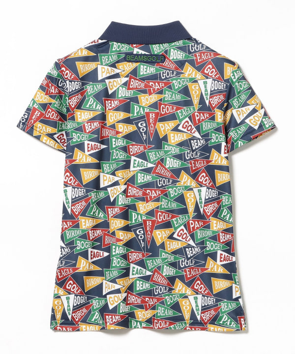 〈WOMEN〉ORANGE LABEL / フラッグ総柄 ポロシャツ
