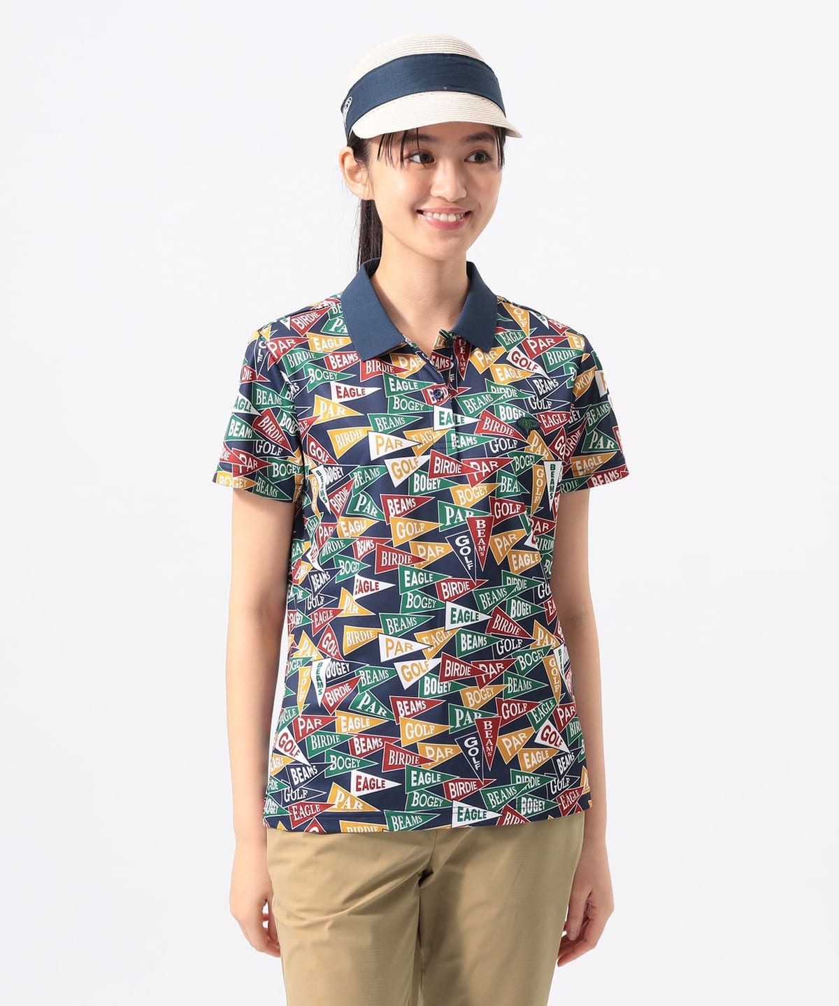 BEAMS GOLF（ビームス ゴルフ）〈WOMEN〉ORANGE LABEL / フラッグ総柄