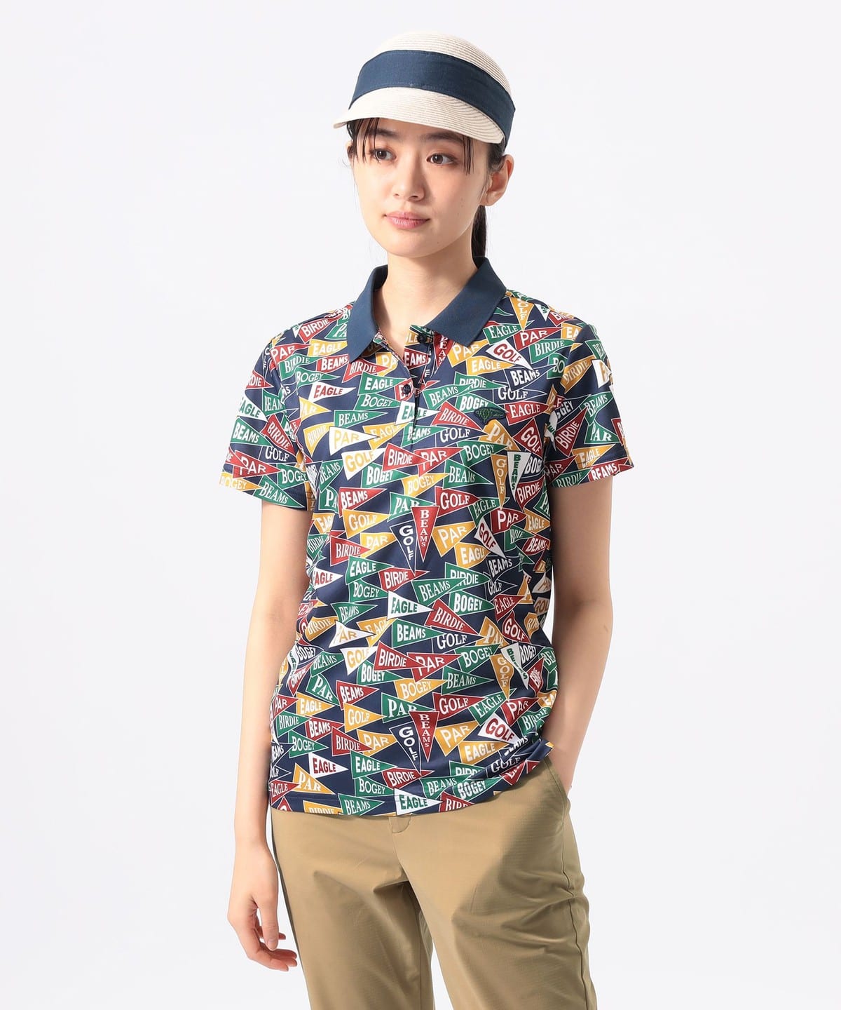 BEAMS GOLF（ビームス ゴルフ）〈WOMEN〉ORANGE LABEL / フラッグ総柄