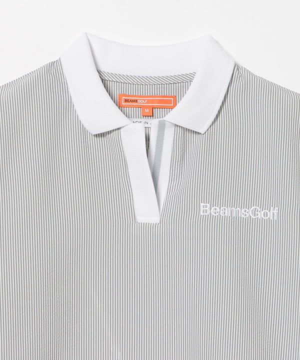 ORANGE LABEL / シアサッカー スキッパー ポロシャツ