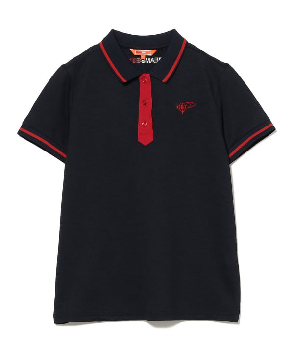 【+10%ポイントUP】ORANGE LABEL / ネクタイモチーフ ライン ポロシャツ（吸水速乾）
