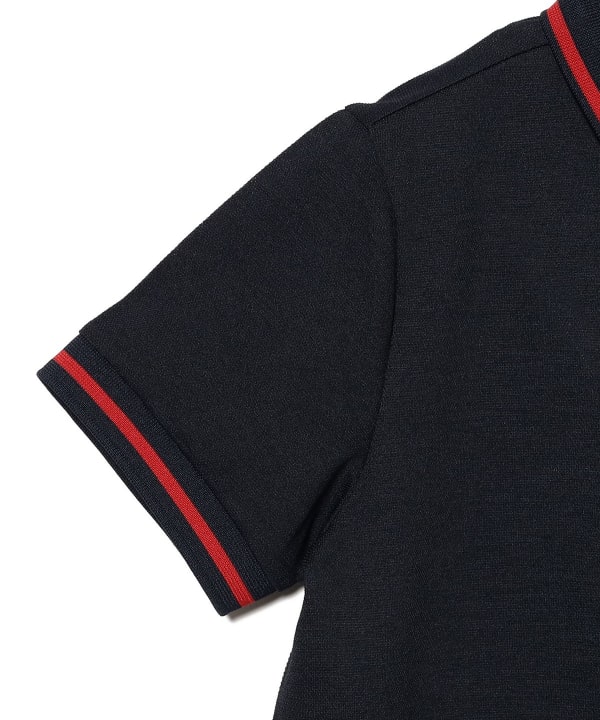 【+10%ポイントUP】ORANGE LABEL / ネクタイモチーフ ライン ポロシャツ（吸水速乾）