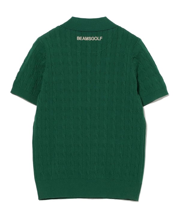【+10%ポイントUP】ORANGE LABEL / ケーブル ニットポロシャツ