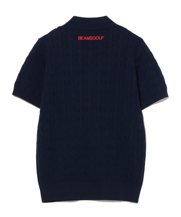 【+10%ポイントUP】ORANGE LABEL / ケーブル ニットポロシャツ