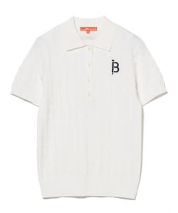 【+10%ポイントUP】ORANGE LABEL / ケーブル ニットポロシャツ