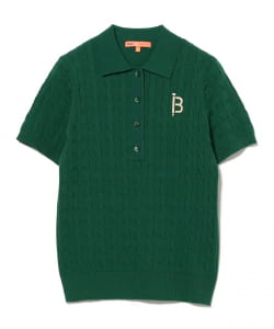 【+10%ポイントUP】ORANGE LABEL / ケーブル ニットポロシャツ