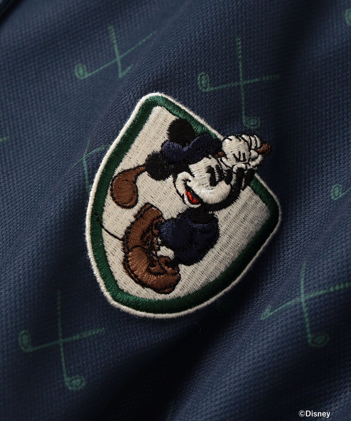 【美品】ナイキ×ディズニーコラボ速乾ゴルフポロシャツ刺繍ミッキーライトブルー L BEAMS GOLF（ビームス ゴルフ）〈WOMEN〉Disney / ミッキーマウス / 総