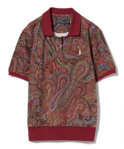▲【期間限定販売商品】POLO GOLF × TRENDY GOLF / ペイズリー プリントポロシャツ