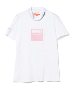 BEAMS GOLF ORANGE LABEL / プリント リブ モックネックシャツ