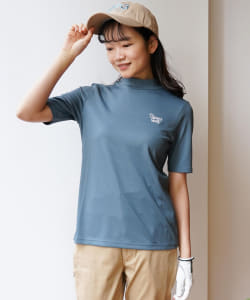 BEAMS GOLF ORANGE LABEL / リブ モックネックシャツ