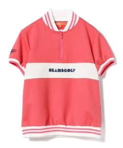 BEAMS GOLF ORANGE LABEL / ロゴ ジップ プルオーバー