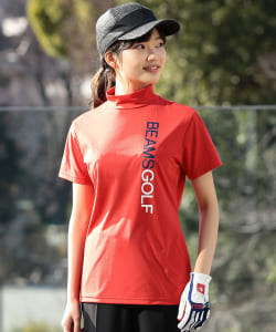 〈WOMEN〉BEAMS GOLF ORANGE LABEL / スポーツロゴ モックネックシャツ