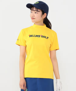 〈WOMEN〉BEAMS GOLF ORANGE LABEL / フラワーロゴ モックネックシャツ