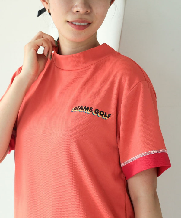 BEAMS GOLF（ビームス ゴルフ）〈WOMEN〉 ORANGE LABEL / グラデーションロゴ ステッチ モックネックシャツ（Tシャツ・カットソー  カットソー）通販｜BEAMS