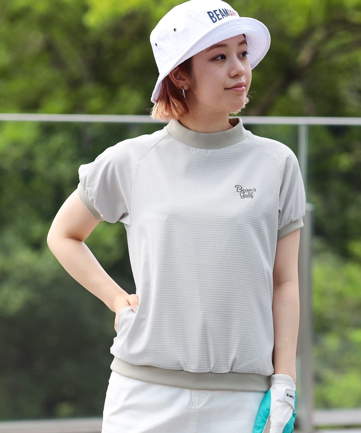 BEAMS GOLF（ビームス ゴルフ）ORANGE LABEL / ドットエア（R） リブ モックネックシャツ（Tシャツ・カットソー カットソー ）通販｜BEAMS