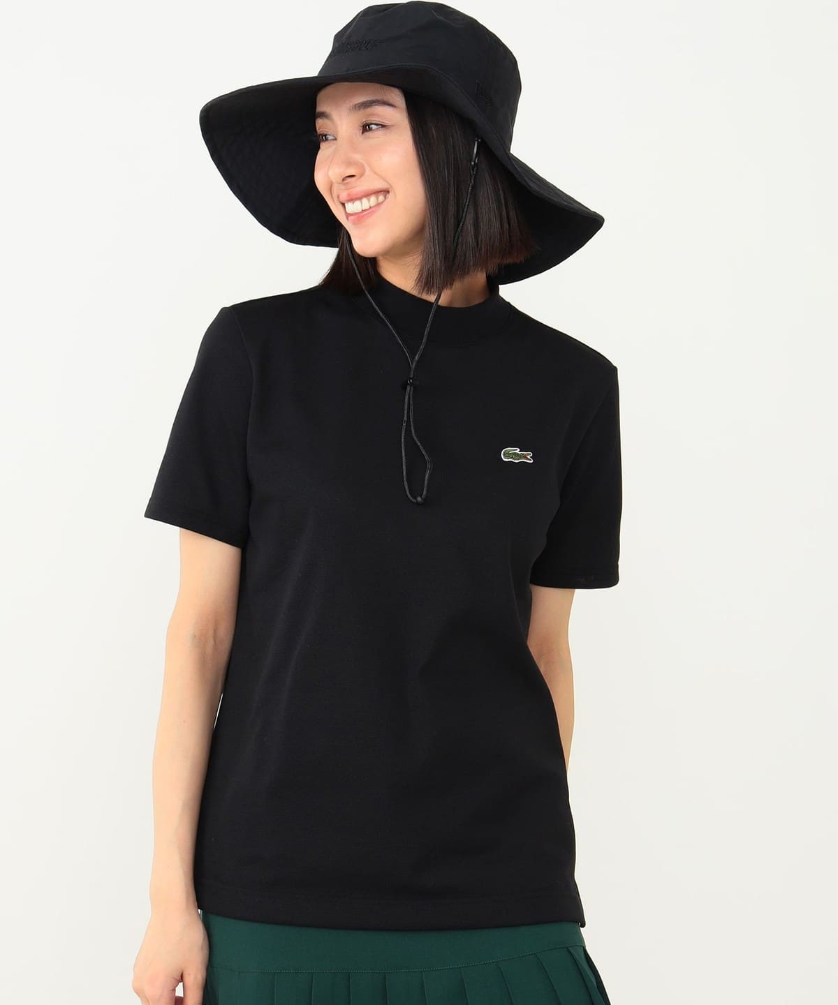 〈WOMEN〉Lacoste for BEAMS GOLF / 別注 鹿の子 モックネック 