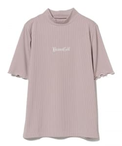 ORANGE LABEL / リブ袖フリル モックネックシャツ