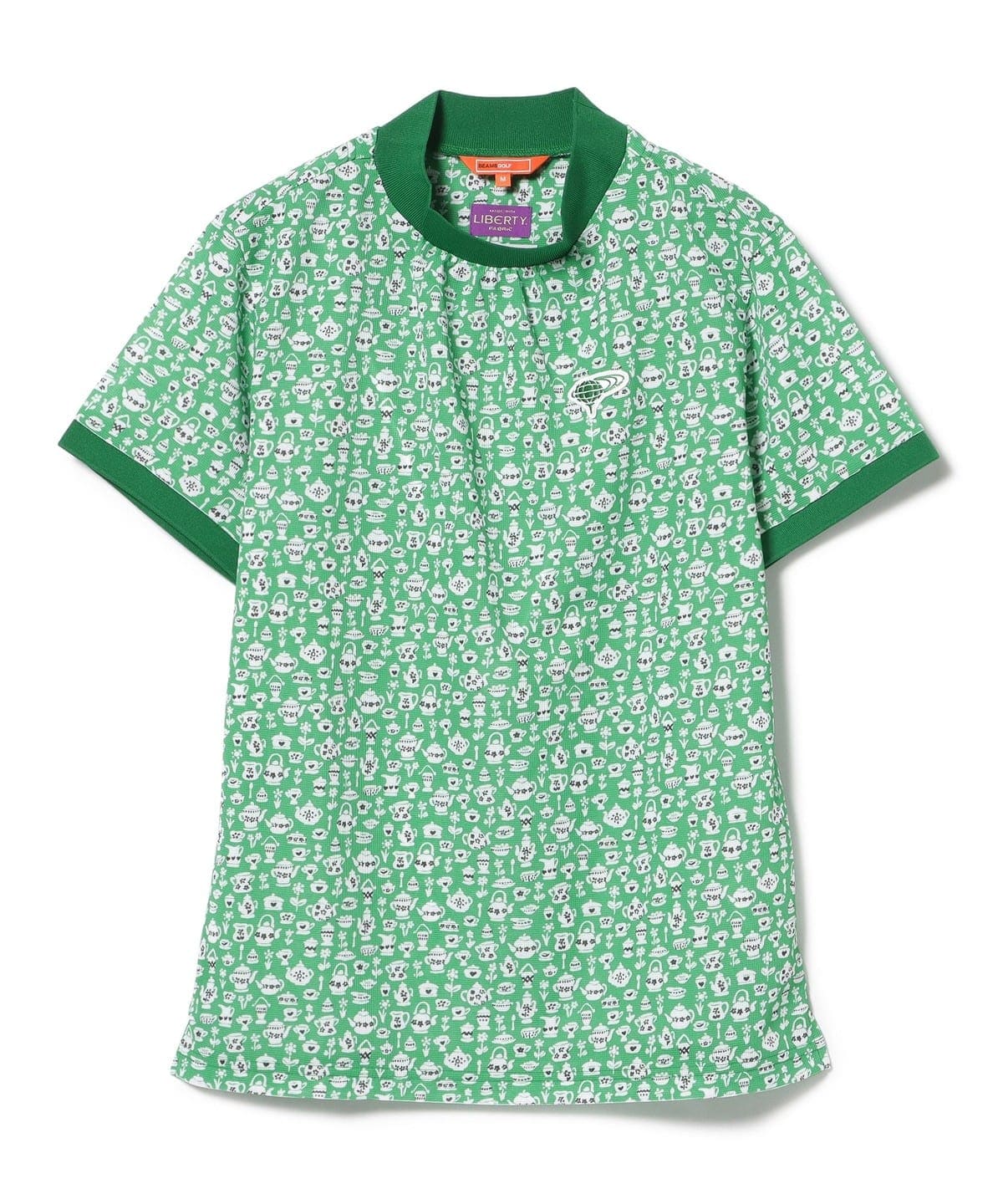 ORANGE LABEL / 別注リバティ モックネックシャツ【DRY・UV】 Tシャツ・カットソー WOMEN GREEN M ORANGE LABEL / 別注リバティ モックネックシャツ【DRY・UV】 Tシャツ・カットソー WOMEN GREEN M