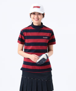 〈WOMEN〉ORANGE LABEL / 鹿の子 ボーダー モックネックシャツ