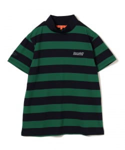 【タイムセール】〈WOMEN〉ORANGE LABEL / 鹿の子 ボーダー モックネックシャツ【DRY】